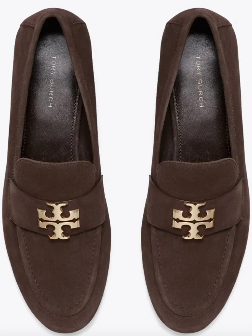 Tory Burch Suede Dark Cocoa Eleanor Loafers